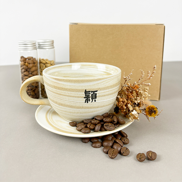 穎字粗陶杯盤組